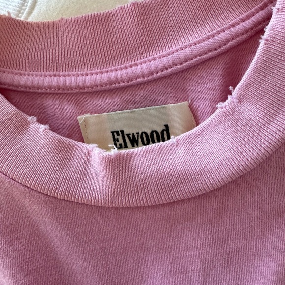 Elwood 100% organic cotton distressed pink crewneck - Picture 2 of 3
